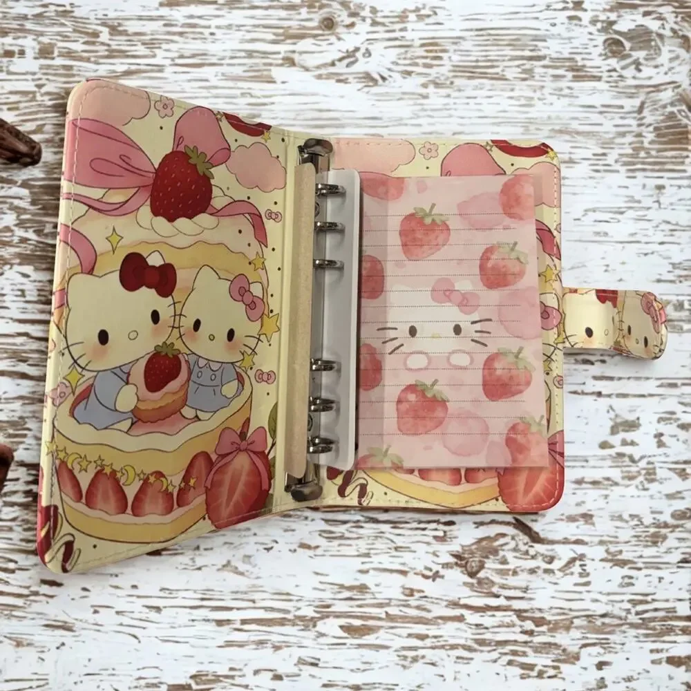 Hello Kitty A6 6 Ring Binder & Paper